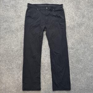 Prana Breathe Pants Mens 36x32 Black Slim Fit Stretch Lightweight Outdoor Hiking